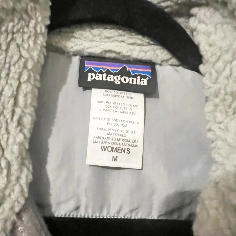 Patagonia Retro-X Deep Pile Fleece Vest Womens Solid Grey Size Medium M